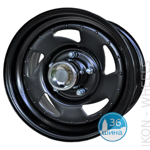 Диски 7.0J16 ET20 D110.5 IKON SNC012B (5x139.7) Black, УАЗ / Suzuki Китай