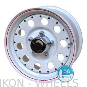 Диски 7.0J16 ET20 D110 IKON MG31W (5x139.7) White, арт.7311 c колпаком ступичным GMT03 110x92 Китай