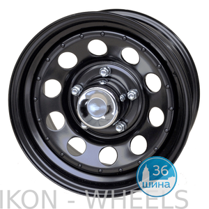 Диски 7.0J15 ET6 D110.5 IKON SNC028B (5x139.7) Black, арт.8204 c колпаком ступичным GMT03 110x92 Китай