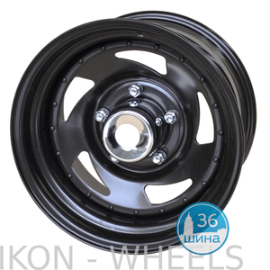 Диски 8.0J15 ET-16 D110 IKON MG08B (5x139.7) Black, арт.7206(8209) c колпаком ступичным GMT03 110x92 Китай